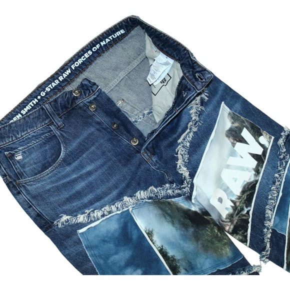 Jaden Smith + G-star spiraq rftp patches water 3D slim jeans W 28 L 32 - Picture 2 of 14